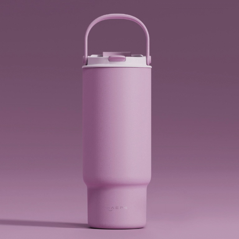 Vaso térmico de acero inoxidable Haers con asa de fácil agarre personalizado