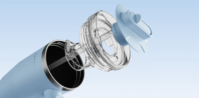 detail of L-lid for Blazer tumbler