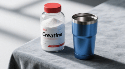 Creatine in Metal Water Bottle