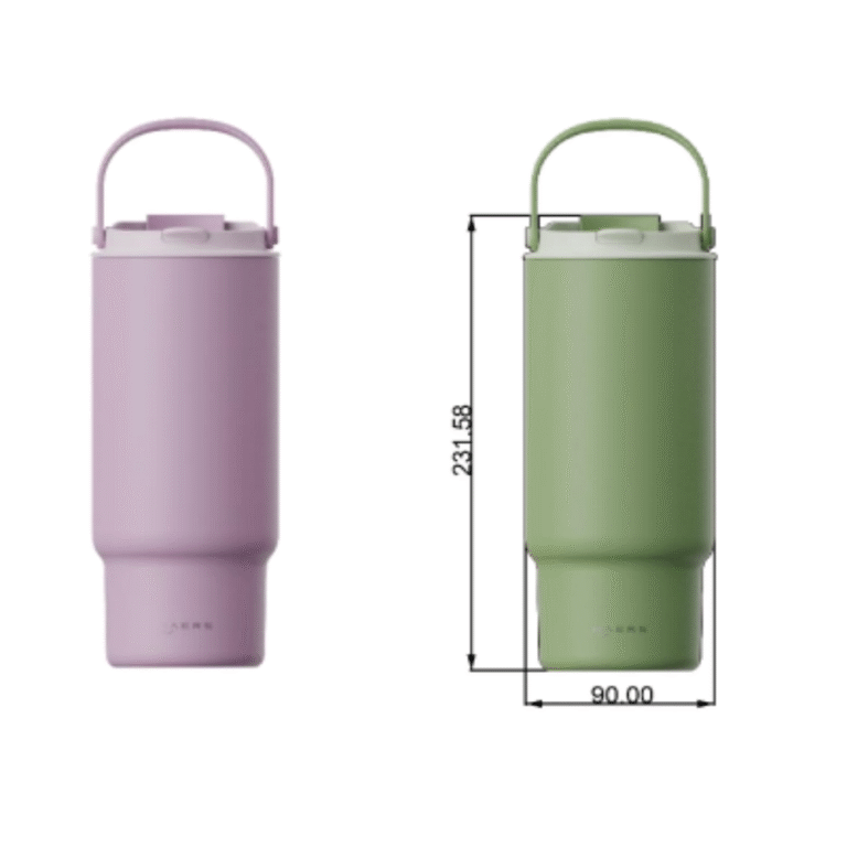 tamanho do copo térmico de aço inoxidável com alça de fácil manuseio personalizado