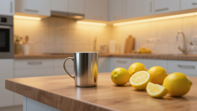 Lemon water in stainless cups - Haers Drinkware