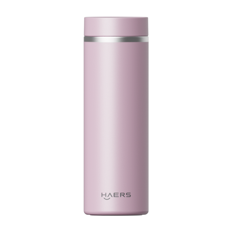 Pielāgota 12oz rozā izolēta ūdens kolba