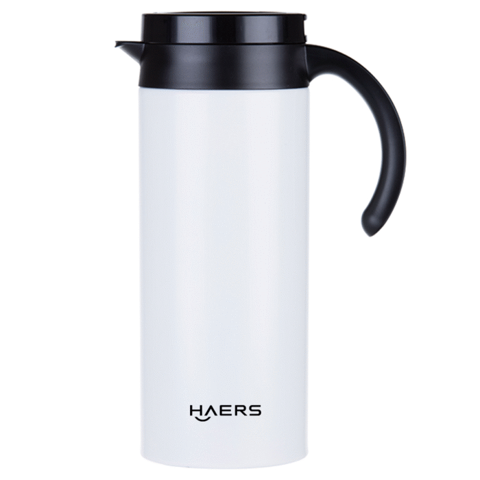Customized White Wide Mouth Stainless Steel Carafe - Haers Drinkware