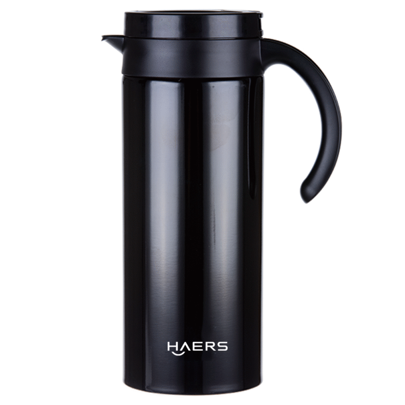 Customized Black Wide Mouth Stainless Steel Carafe - Haers Drinkware