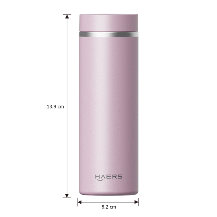 dimenssion of Pink Insulated Water Flask - Haers Drinkware