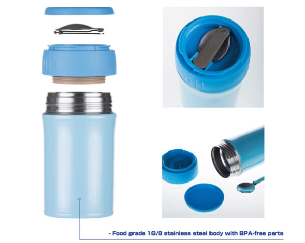the structure of a insulated food jar