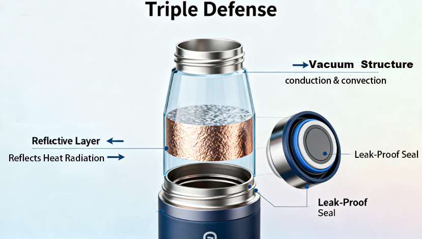 triple defense of insulated water bottles