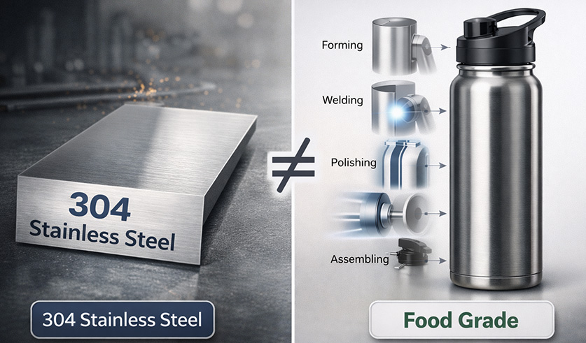 304 stainless steel ≠ food grade