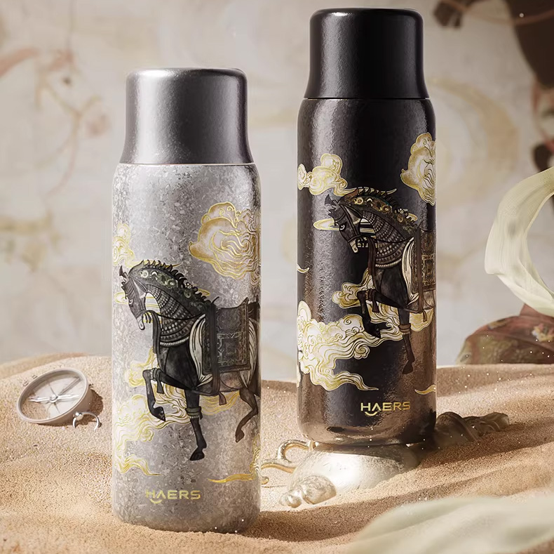 Specialy made titanium tea cups for the year of horse