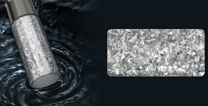 crystal appearance of titaniumn cups