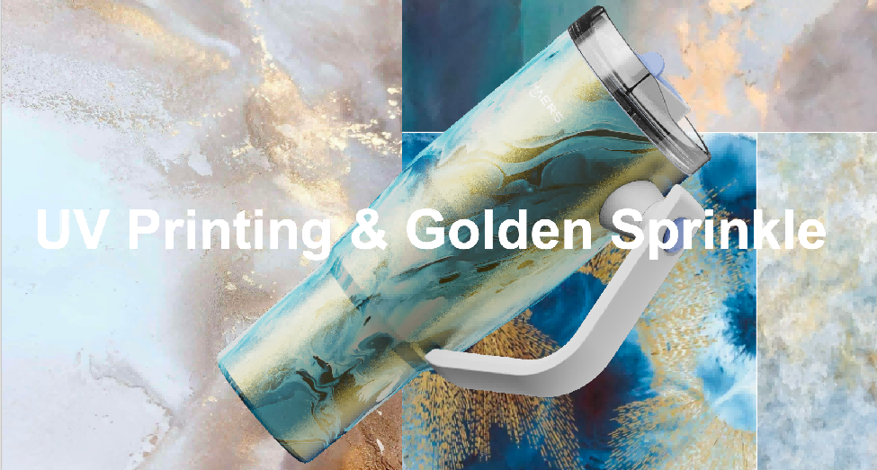 uv printing + golden sprinkle