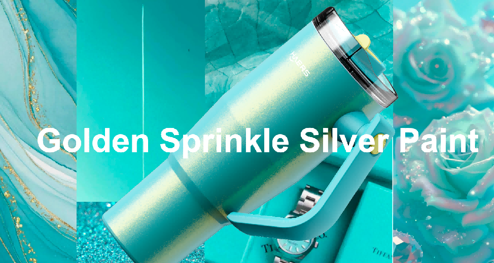 golden sprinkle silver paint
