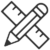 icon of a pencil and ruler crossed, symbolizing design or drafting tools.