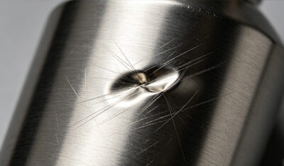 dented water bottle