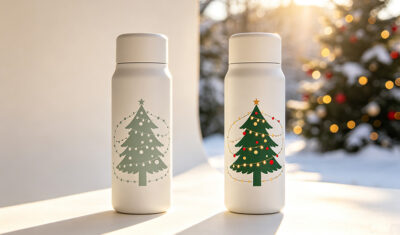 color changing christmas water bottle