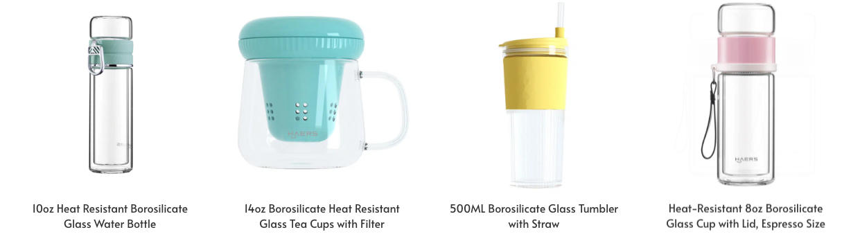 borosilicate glass water bottle collections