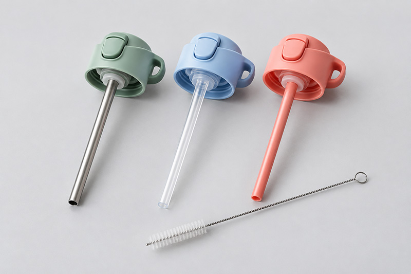 three kids water bottle straw lids compared